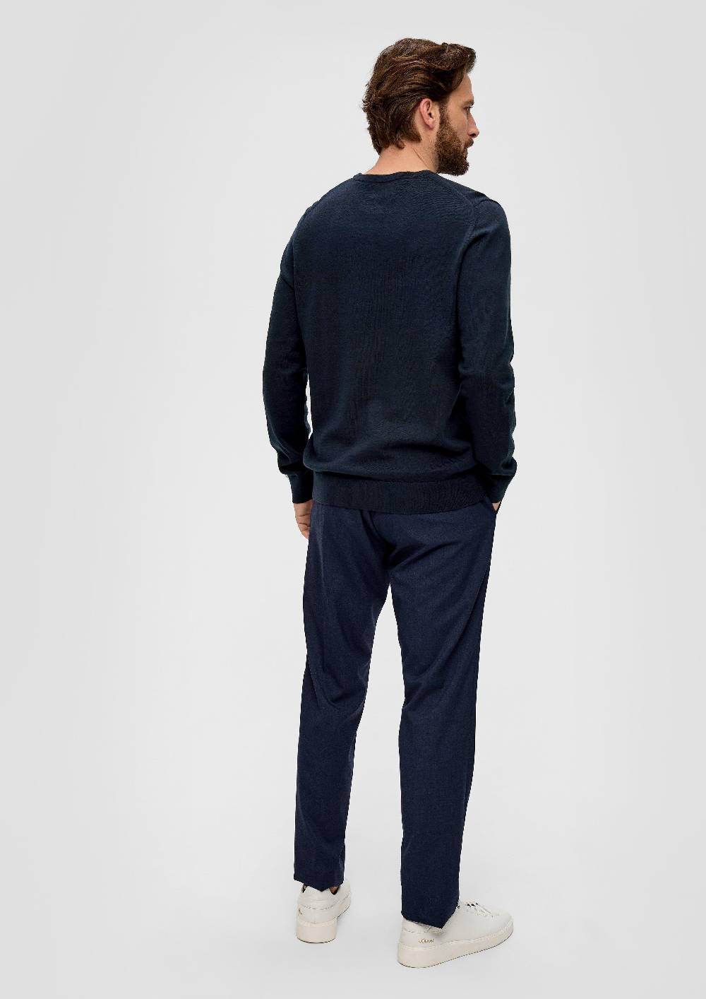 s.Oliver Strickpullover aus Seide mit Crew Neck Weihnachtsangebot