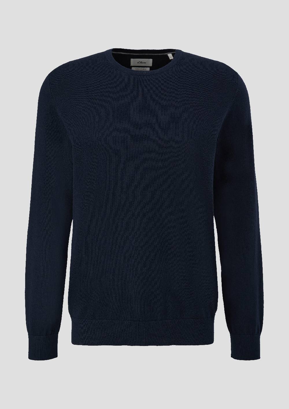 s.Oliver Strickpullover aus Seide mit Crew Neck Weihnachtsangebot