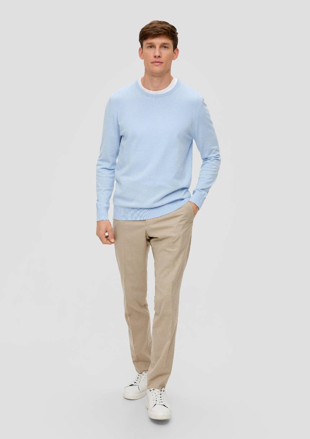 s.Oliver Strickpullover aus Seide mit Crew Neck Osterangebot
