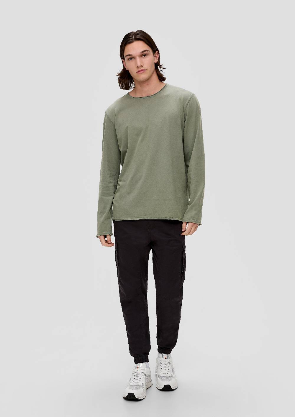 s.Oliver Longsleeve mit Rollsäumen Große Rabatte