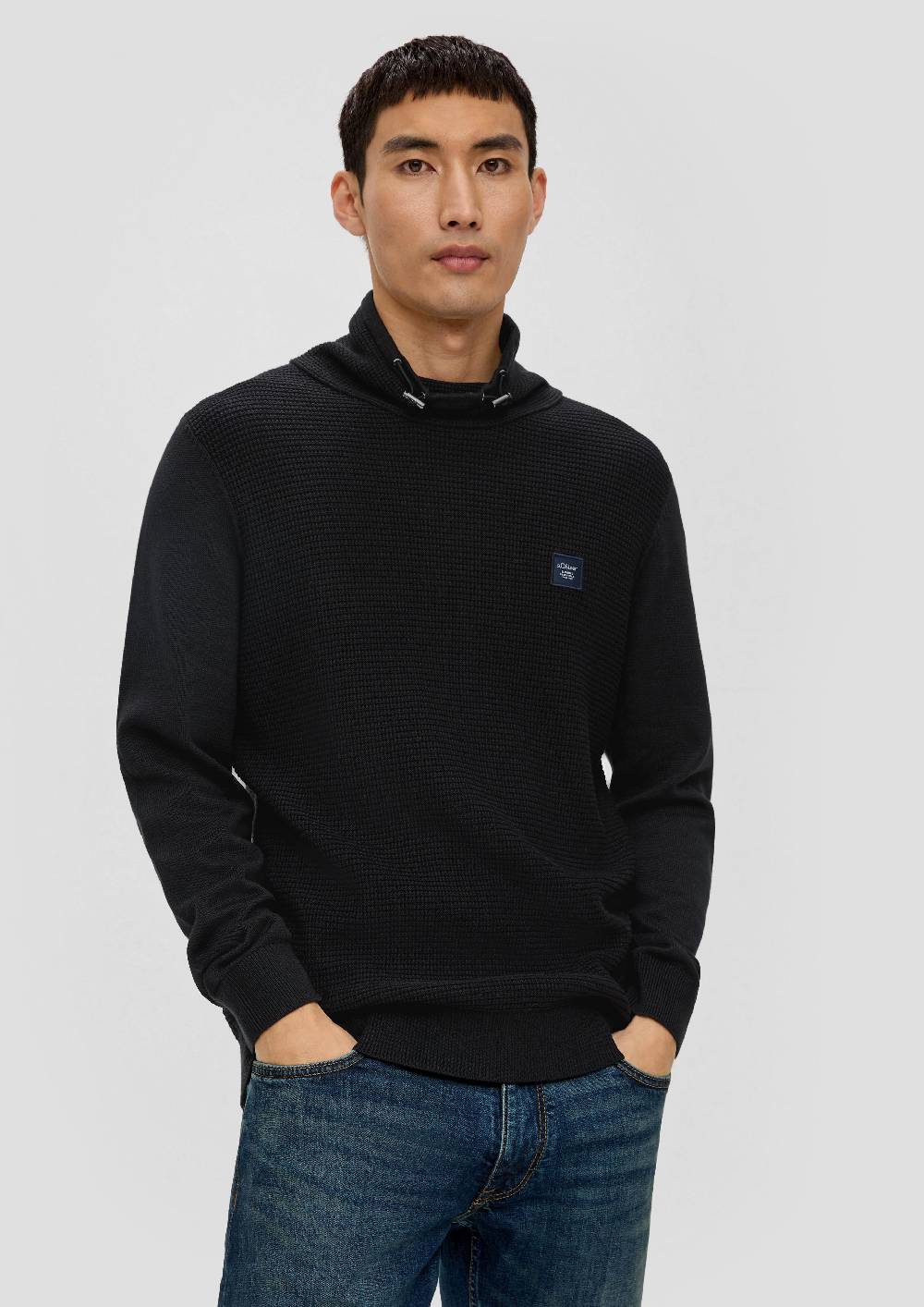 s.Oliver Strickpullover mit Jersey-Ärmeln Bestseller