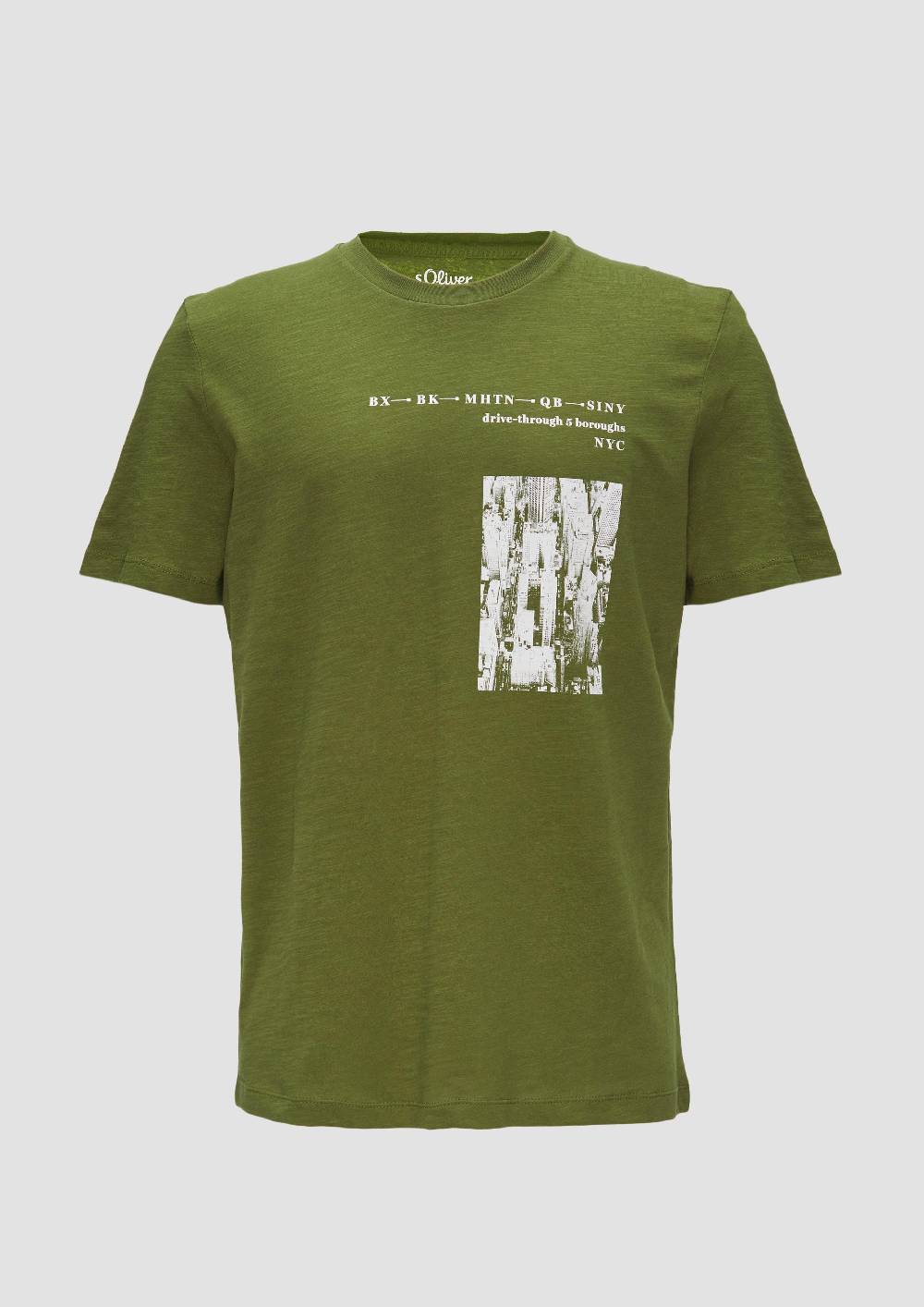 s.Oliver Printshirt aus Baumwolle mit Flammgarnstruktur JETZT KAUFEN