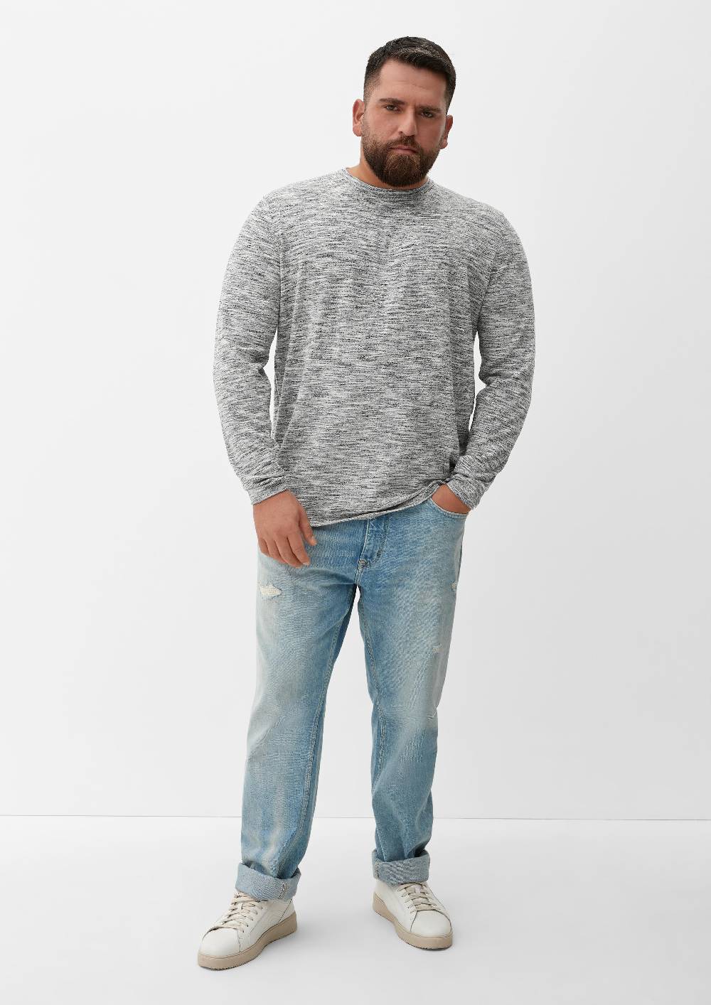 s.Oliver Melierter Feinstrickpullover Günstiger Verkauf