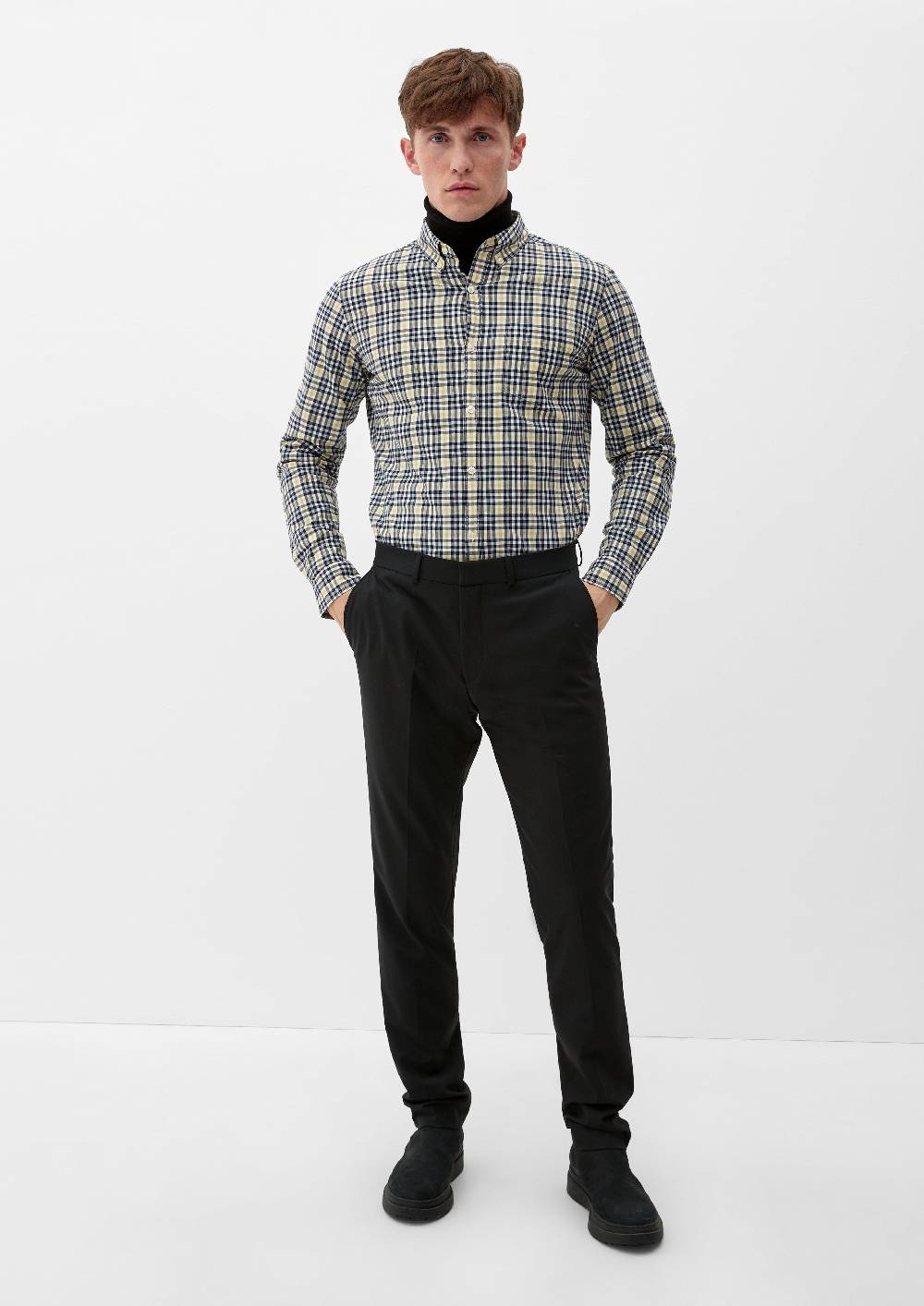 s.Oliver Slim: Hemd mit Button-down-Kragen Versandkostenfrei