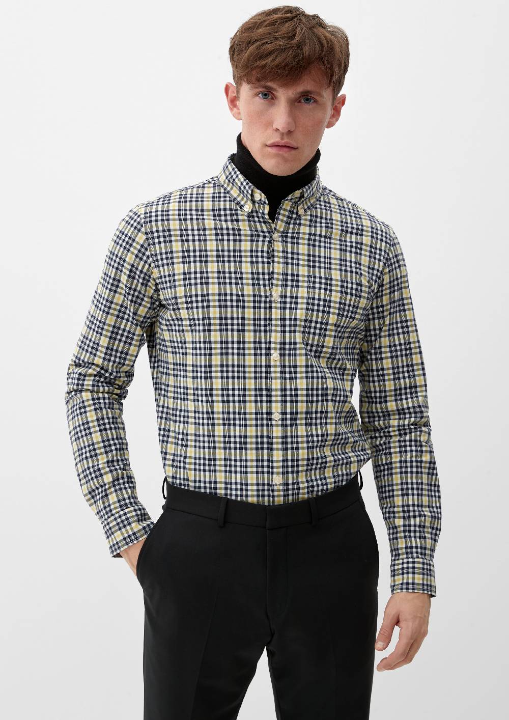 s.Oliver Slim: Hemd mit Button-down-Kragen Versandkostenfrei