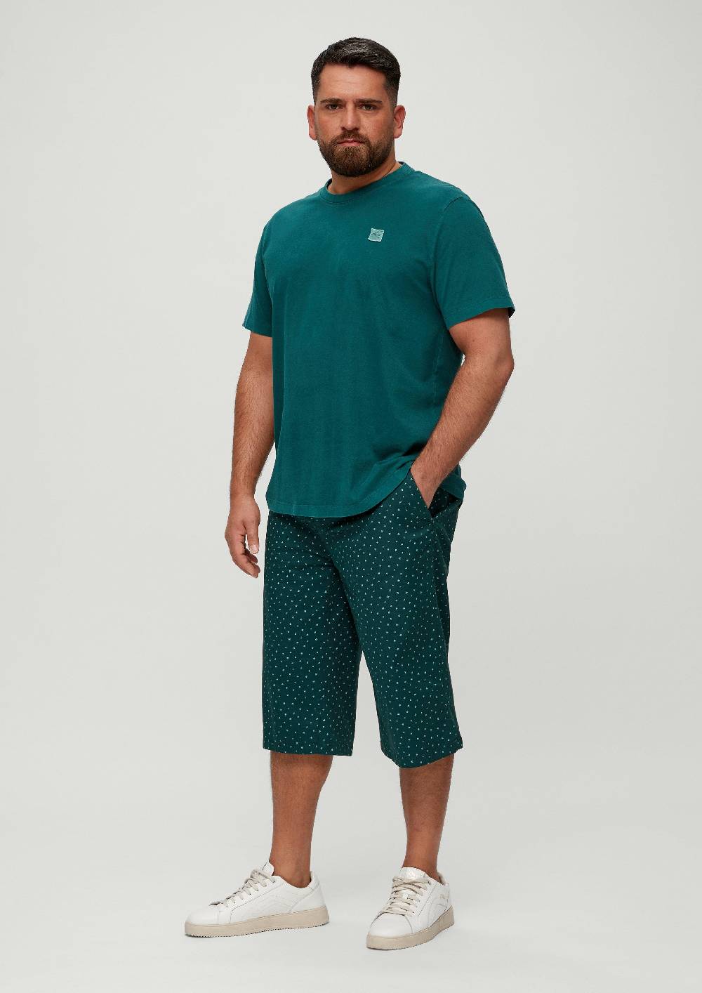 s.Oliver Slim: Bermuda mit Allover-Print Top Angebot