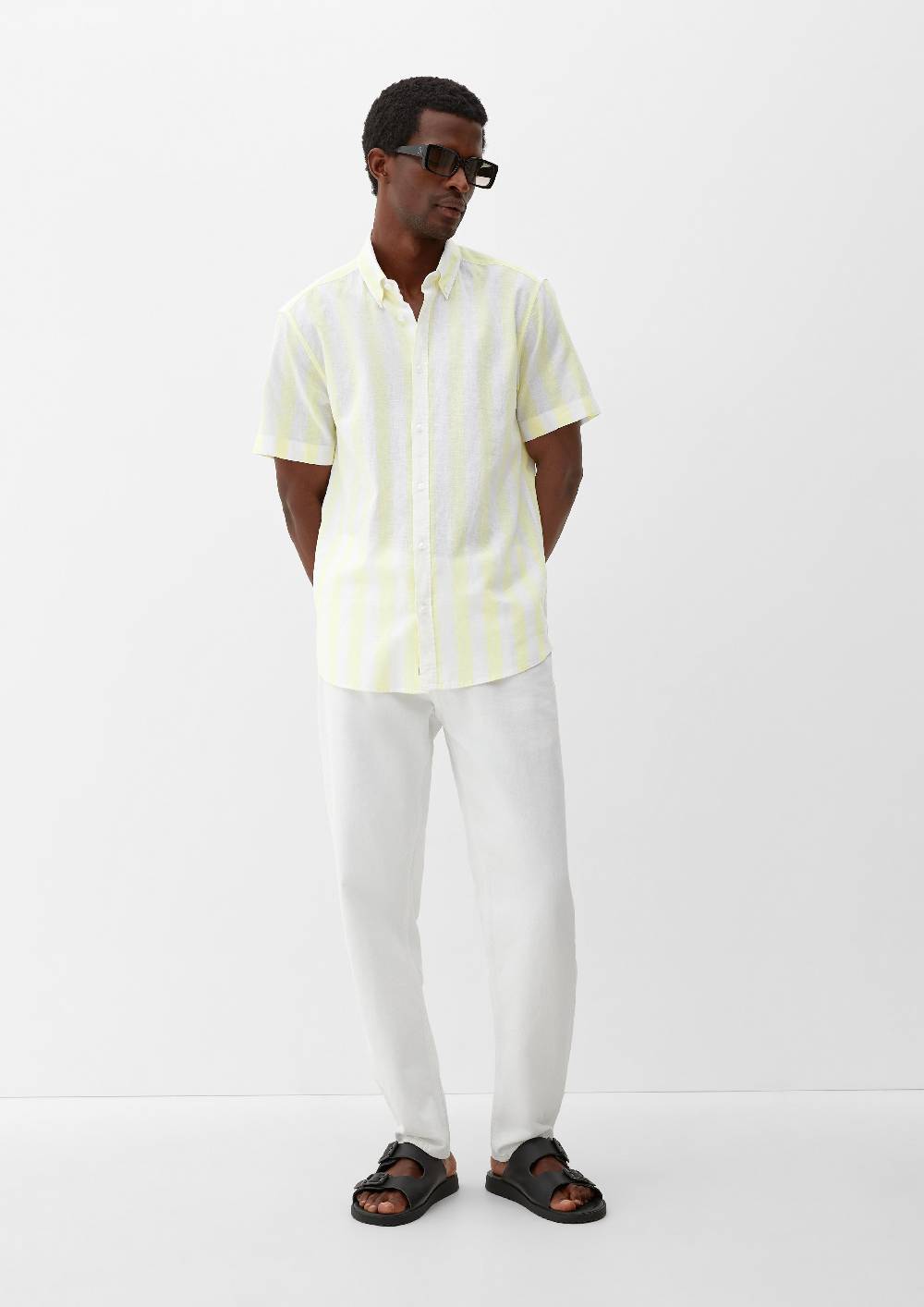 s.Oliver Regular: Button Down-Hemd aus Leinenmix Riesige Ersparnisse