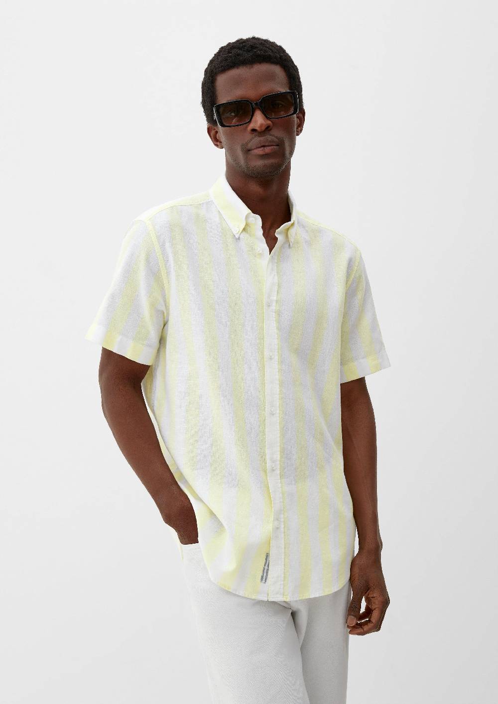 s.Oliver Regular: Button Down-Hemd aus Leinenmix Riesige Ersparnisse