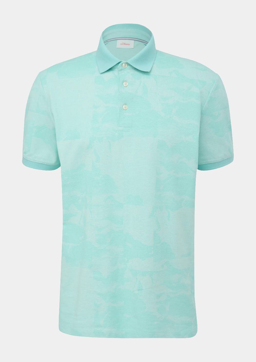 s.Oliver Poloshirt mit Allover-Print Super Sparpreis
