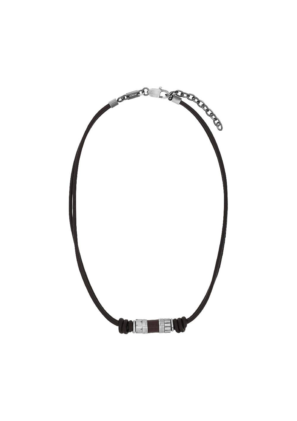 s.Oliver Ledercollier mit Edelstahl-Beads Begrenzt auf 3 Tage