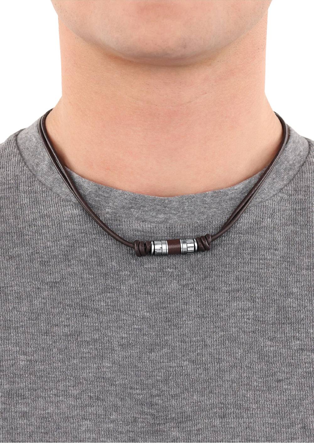 s.Oliver Ledercollier mit Edelstahl-Beads Begrenzt auf 3 Tage