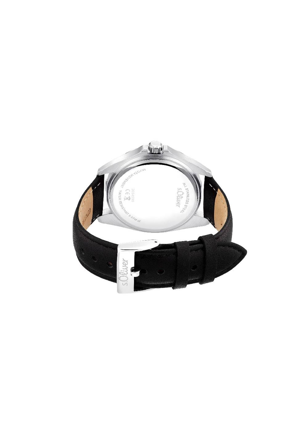 s.Oliver Edelstahluhr mit Lederarmband Letzte 3 Tage