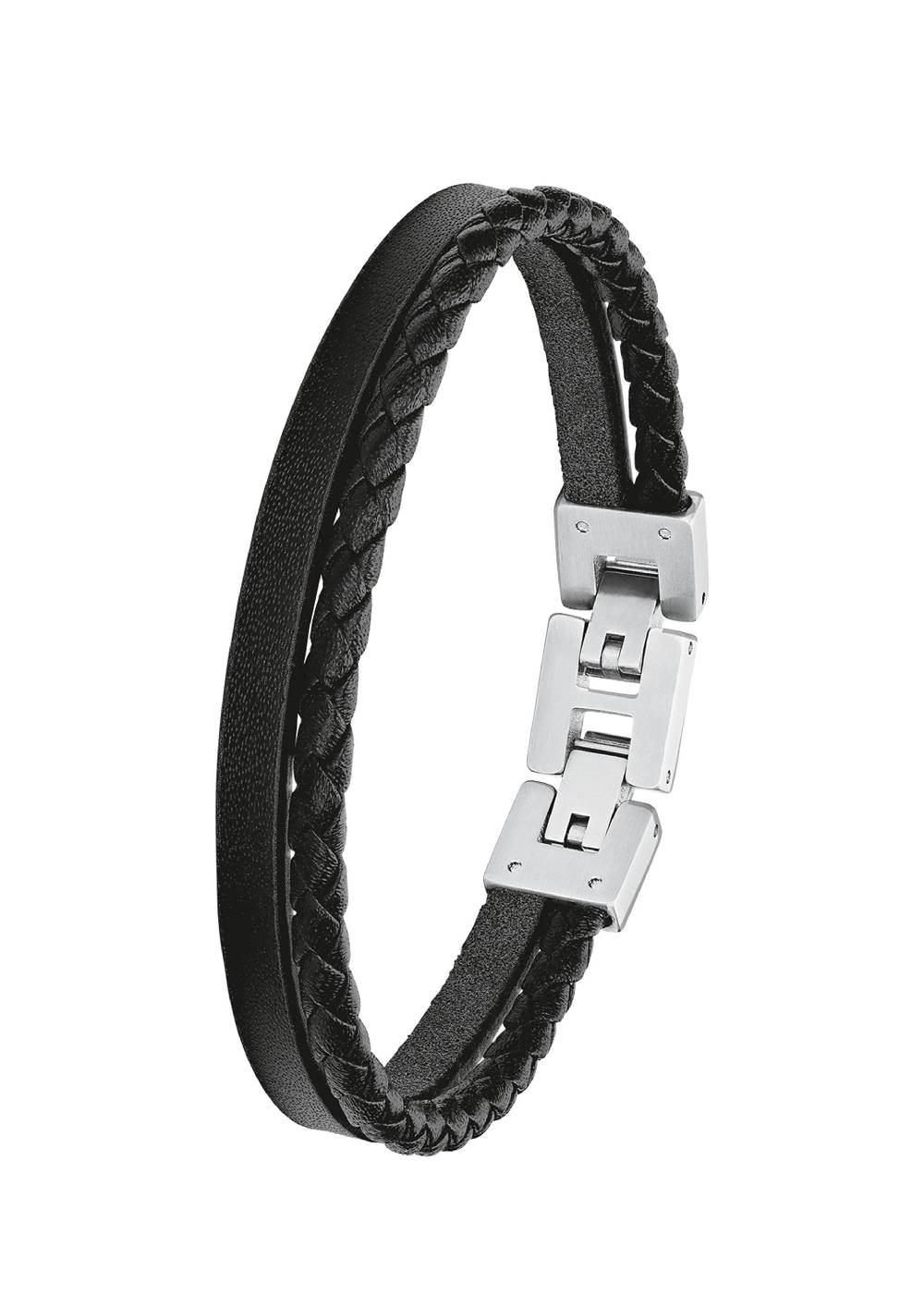 s.Oliver Lederarmband mit Edelstahl Fabrikladen