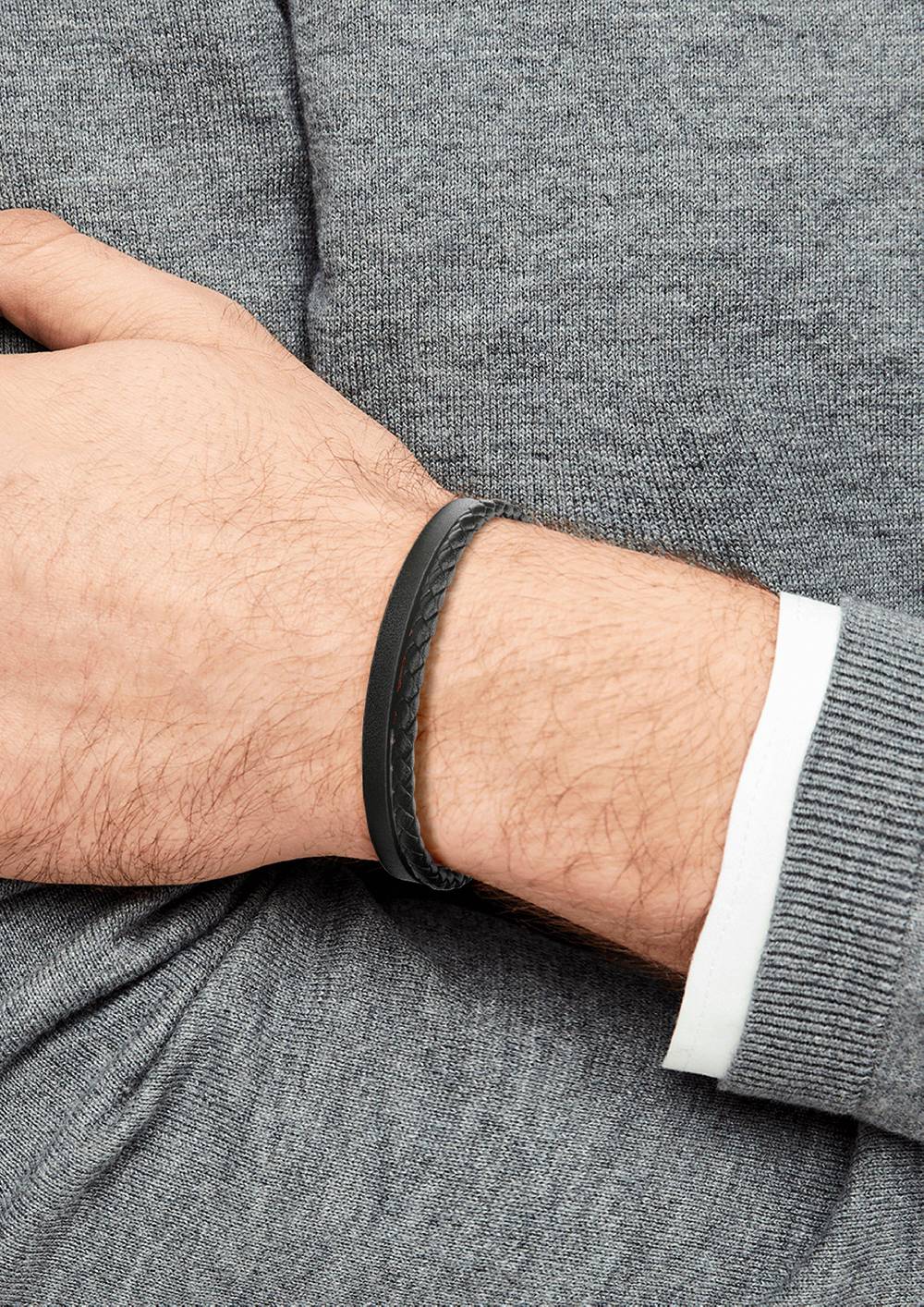 s.Oliver Lederarmband mit Edelstahl Fabrikladen