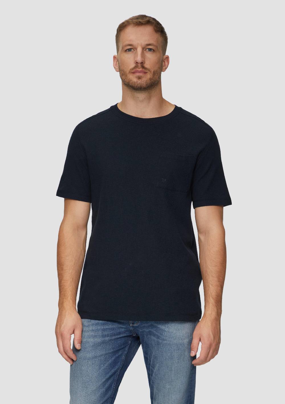 s.Oliver T-Shirt mit Brusttasche aus Waffeljersey Speichern exportieren