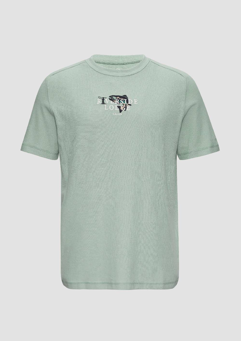 s.Oliver T-Shirt mit Stickerei aus Waffeljersey Black Friday Preise
