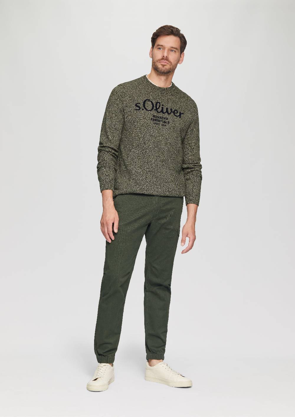 s.Oliver Strickpullover mit Logo in Melange-Optik 50% Rabatt für begrenzte Zeit
