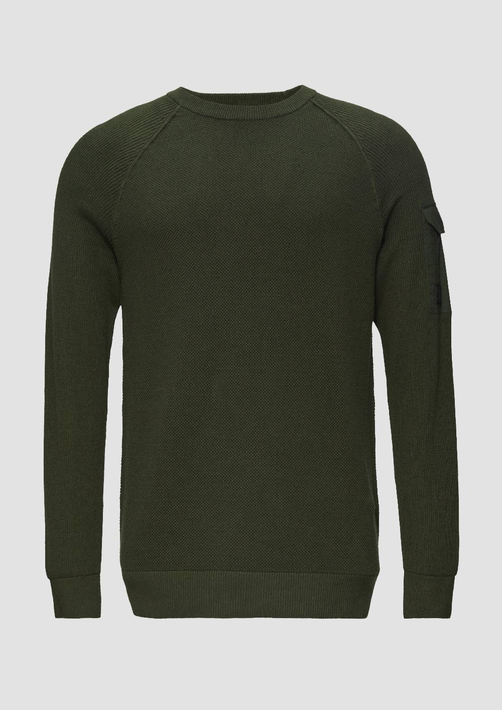 s.Oliver Strickpullover mit Raglanärmeln und Strukturmix Rabatte dieses Monats