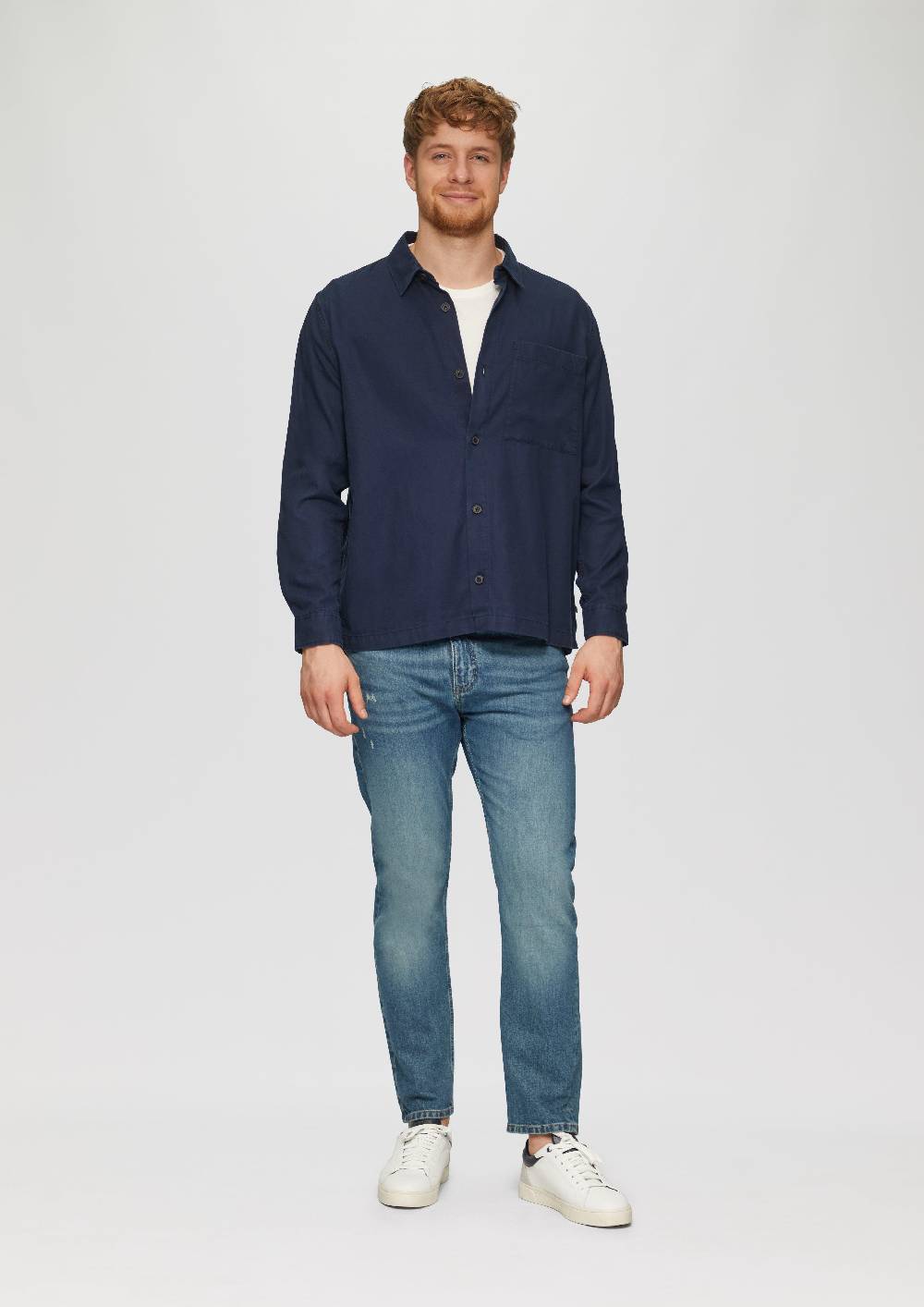 s.Oliver Lässiges Overshirt mit Fischgrat-Struktur Auslauf