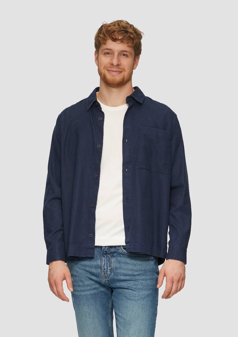 s.Oliver Lässiges Overshirt mit Fischgrat-Struktur Auslauf
