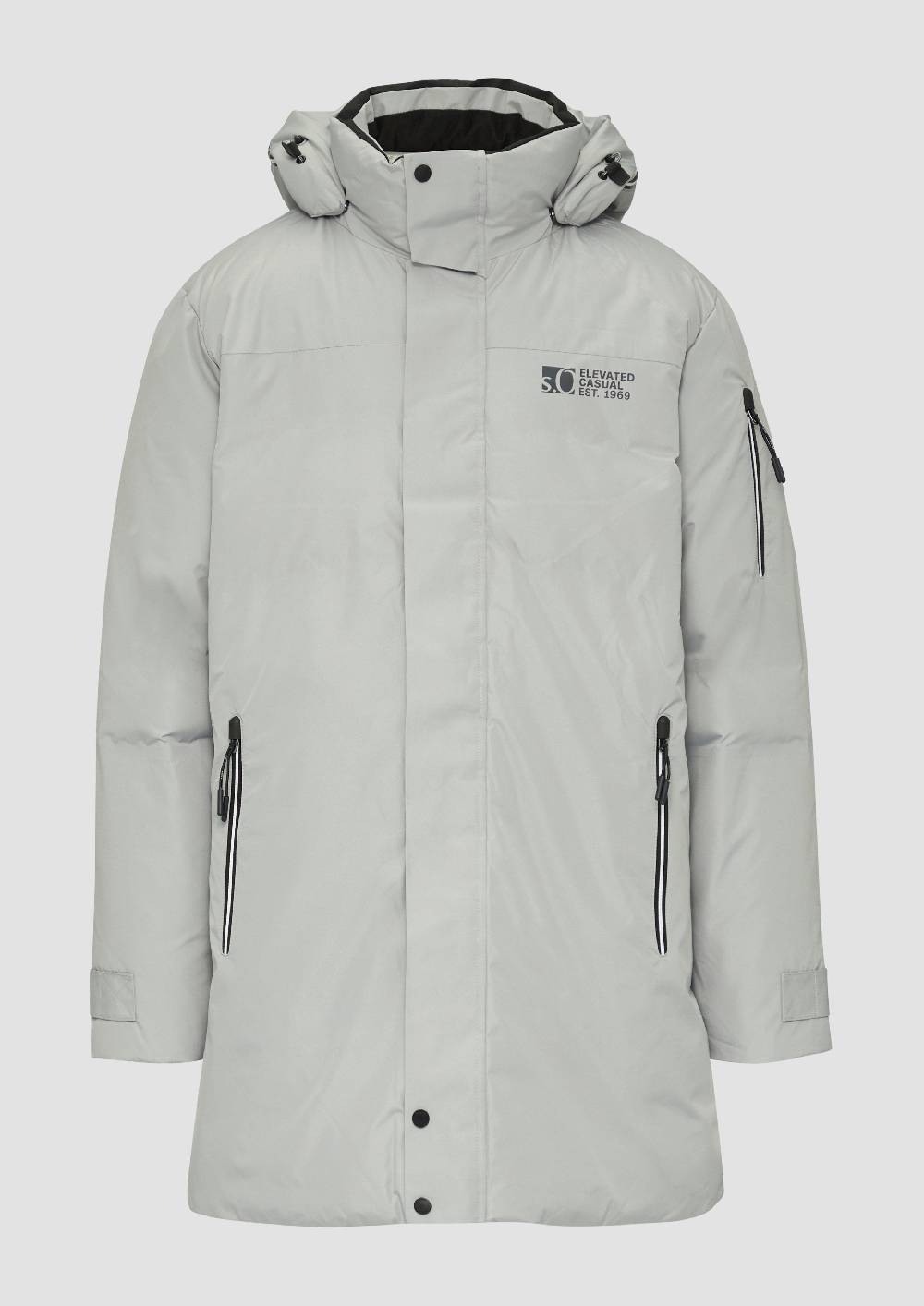 s.Oliver Wasserabweisender wattierter Parka mit Kontrast-Details Hotsell