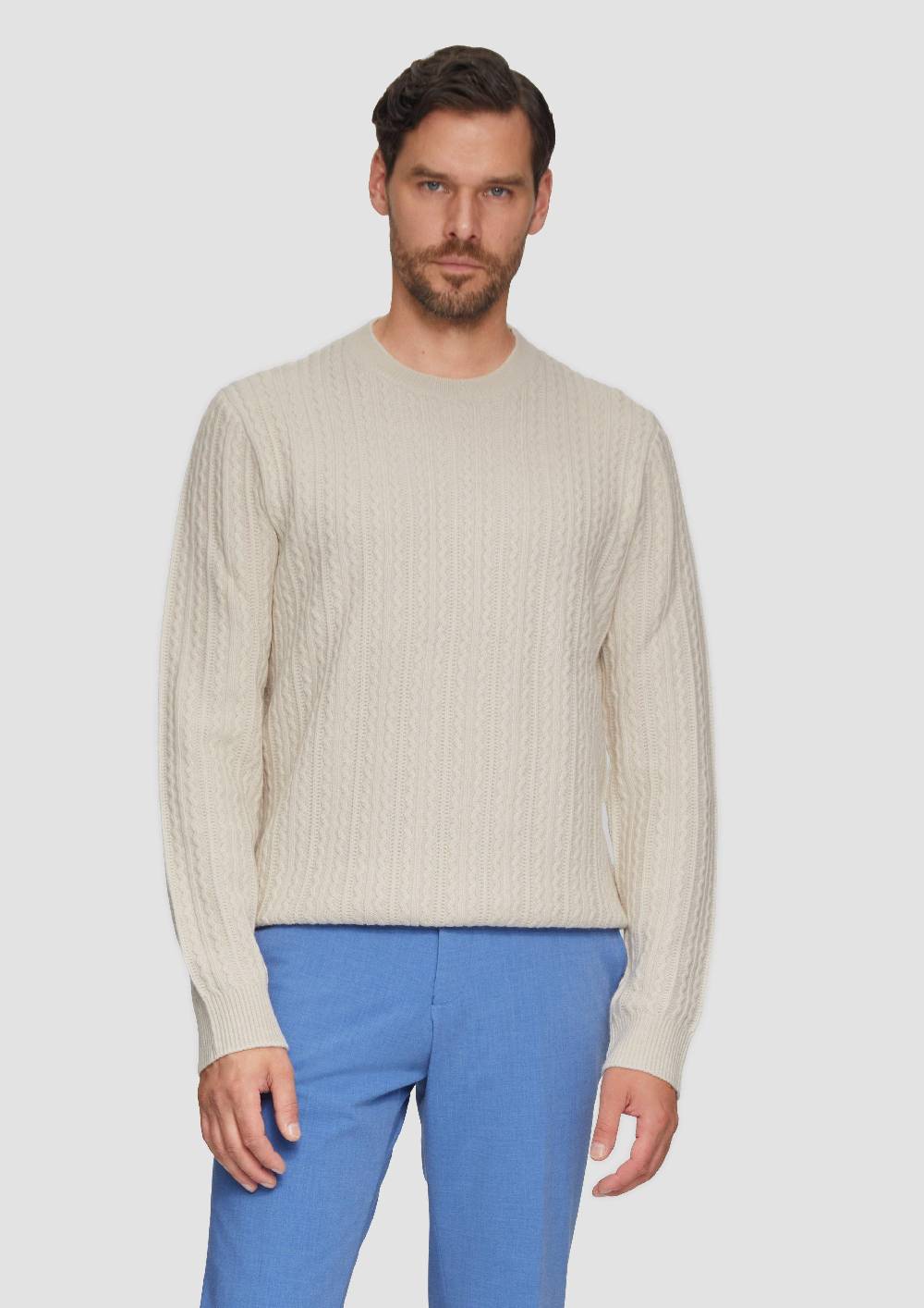 s.Oliver Strickpullover aus Wollmix mit Zopfmuster Schlussverkauf