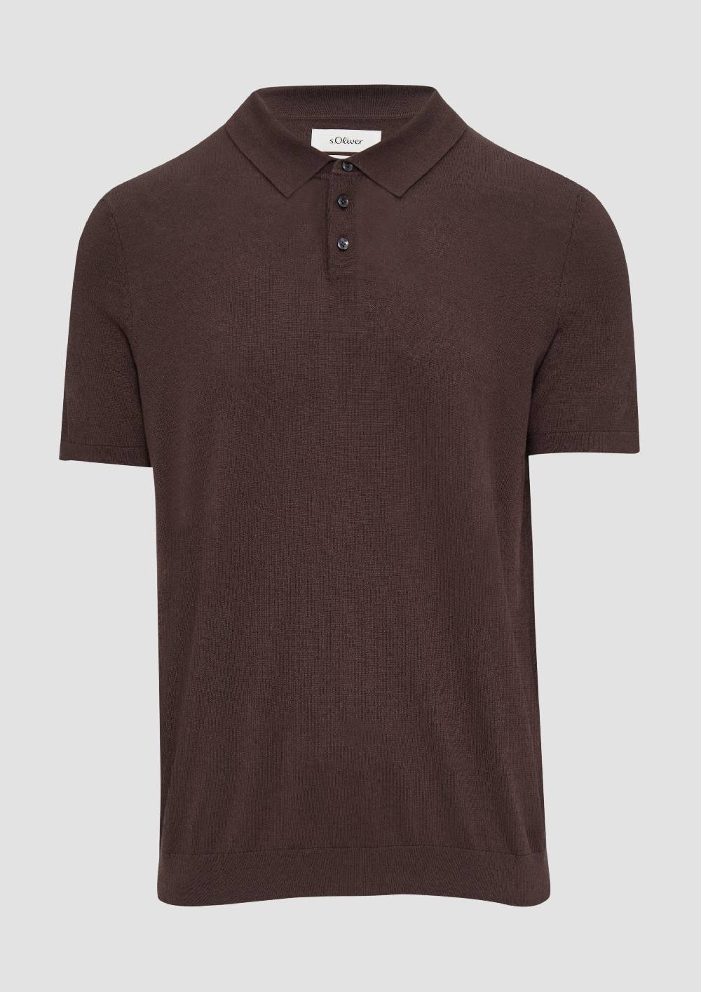 s.Oliver Feinstrick-Poloshirt aus Baumwoll-Seide-Mix Fabrikverkauf