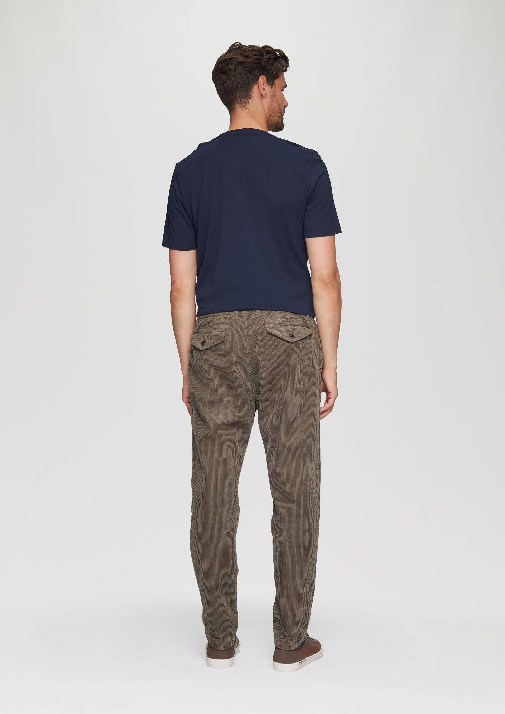 s.Oliver Cord-Chino aus Baumwollstretch mit Bundfalten Günstig kaufen