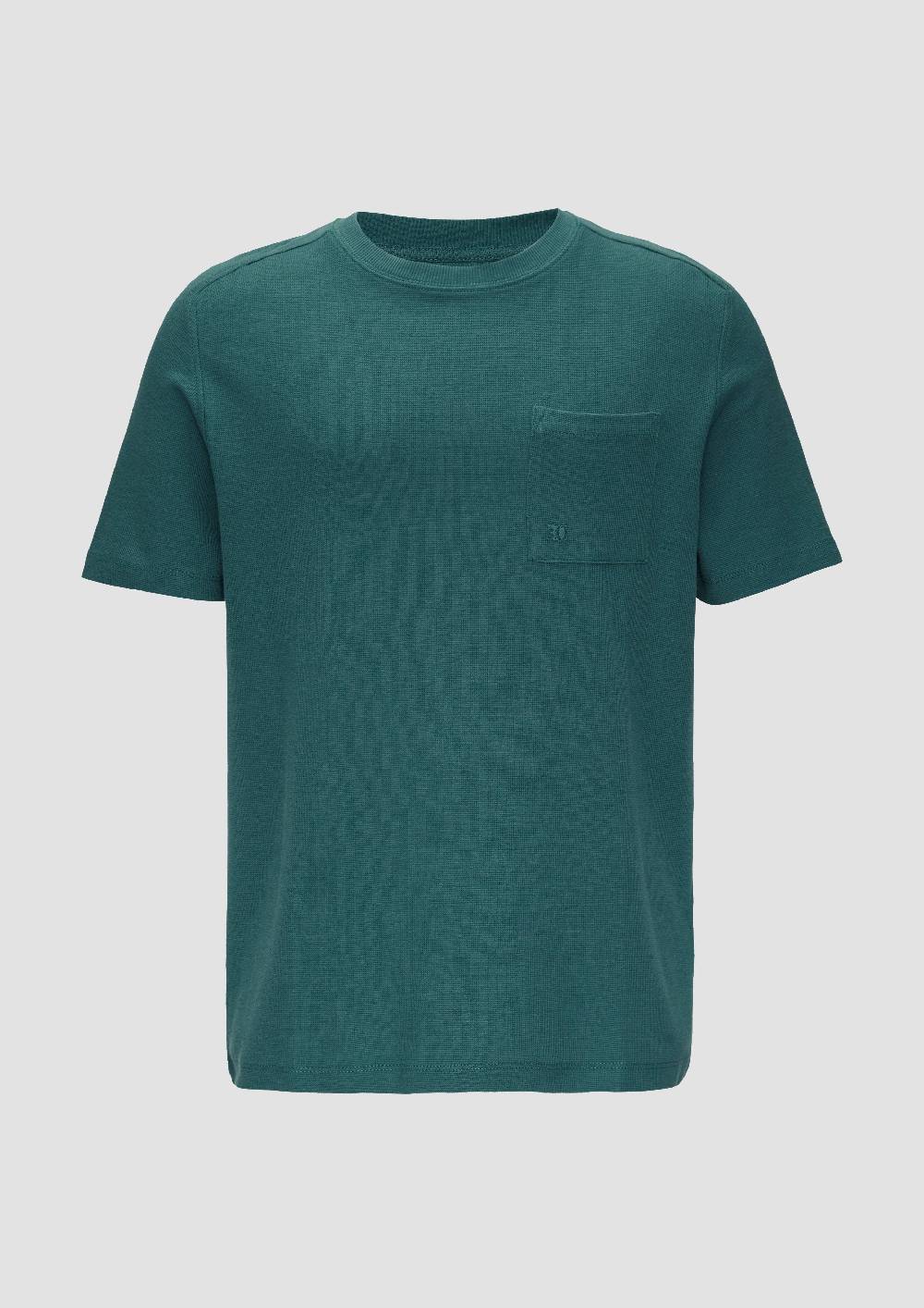 s.Oliver T-Shirt mit Brusttasche aus Waffeljersey Versandkostenfrei