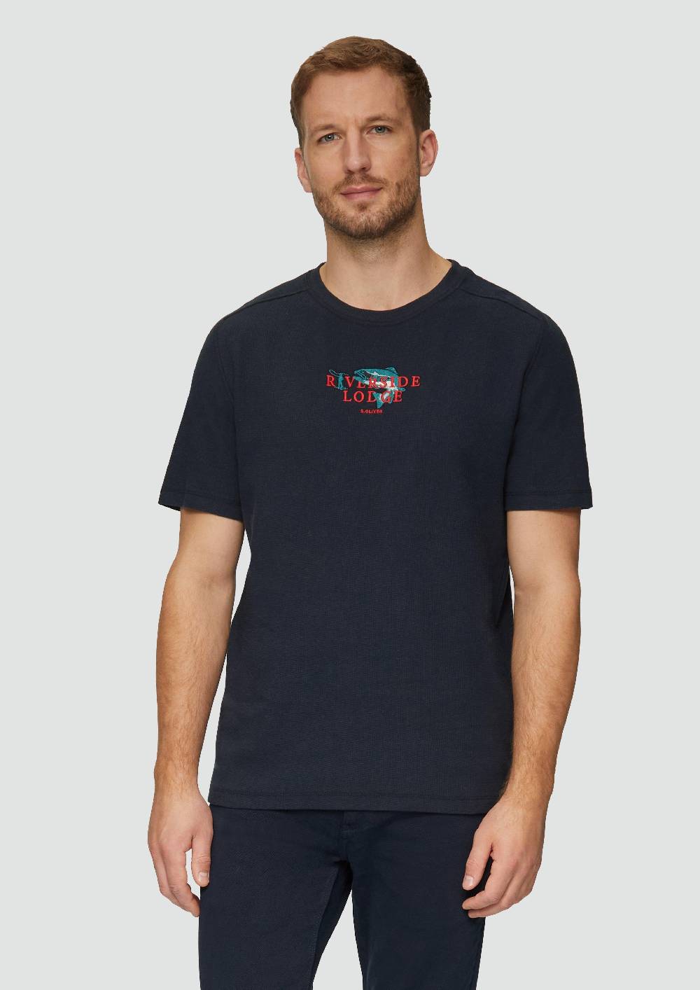 s.Oliver T-Shirt mit Stickerei aus Waffeljersey Flash Sale