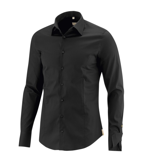 Q1 Manufaktur Q1 Hemd WALTER Superior Stretch in schwarz verkürzte Hemdlänge Kostenlose Rückgabe