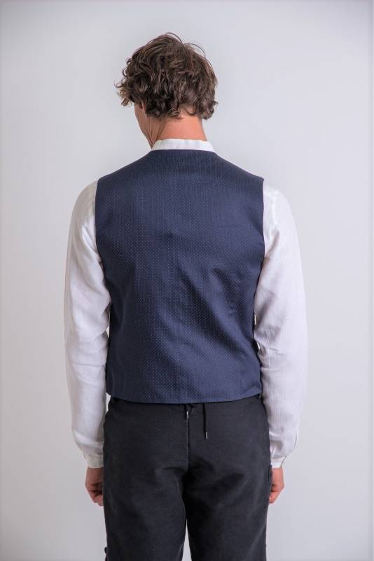 Rockmacherin Karl blau rot gemustert Begrenztes Angebot