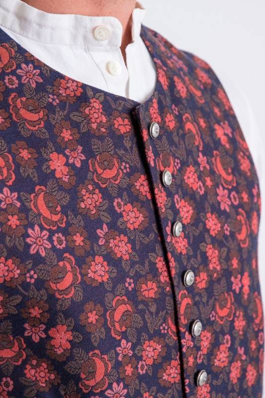 Rockmacherin Karl blau rot gemustert Begrenztes Angebot