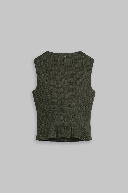 Rockmacherin Nanni Dreyer Trachtenweste aus elastischem Baumwoll-Jacquard mit Baumwollfutter Blitzverkäufe