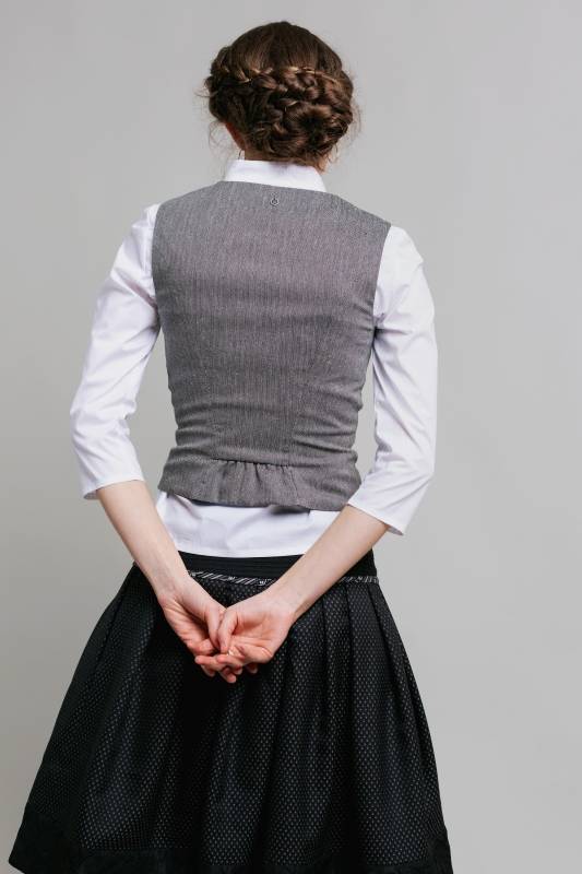 Rockmacherin Nanni Dobler Trachtenweste aus elastischem Baumwoll-Jacquard mit Baumwollfutter Kostenloser Versand