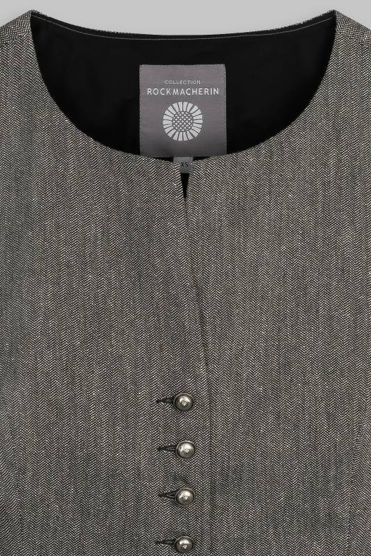 Rockmacherin Nanni Dobler Trachtenweste aus elastischem Baumwoll-Jacquard mit Baumwollfutter Kostenloser Versand