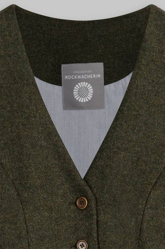 Rockmacherin Resal Damenweste aus Wollflanell mit Steinnussknöpfen Fabrik Onlineshop