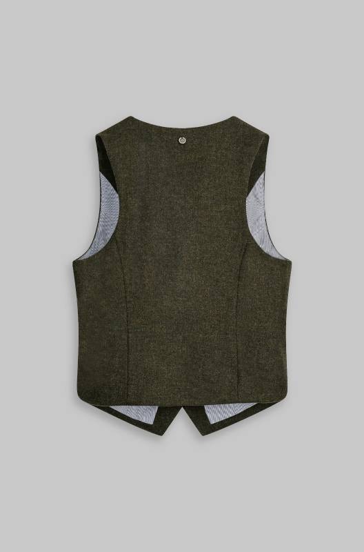 Rockmacherin Resal Damenweste aus Wollflanell mit Steinnussknöpfen Fabrik Onlineshop