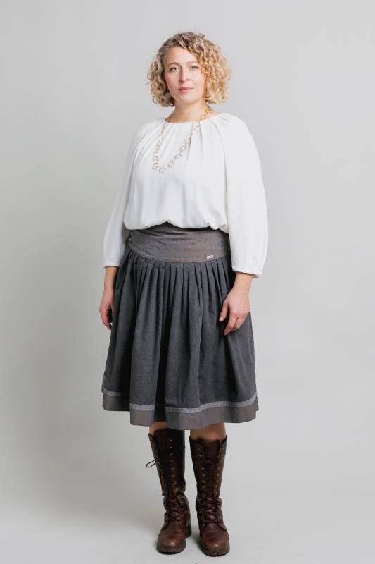 Rockmacherin Regula Elegante Damenbluse aus fließendem Viskoseflanell Sonderangebot