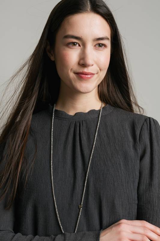 Rockmacherin Lucia Romantische Damenbluse aus Viskose-Crêpe Online Shopping