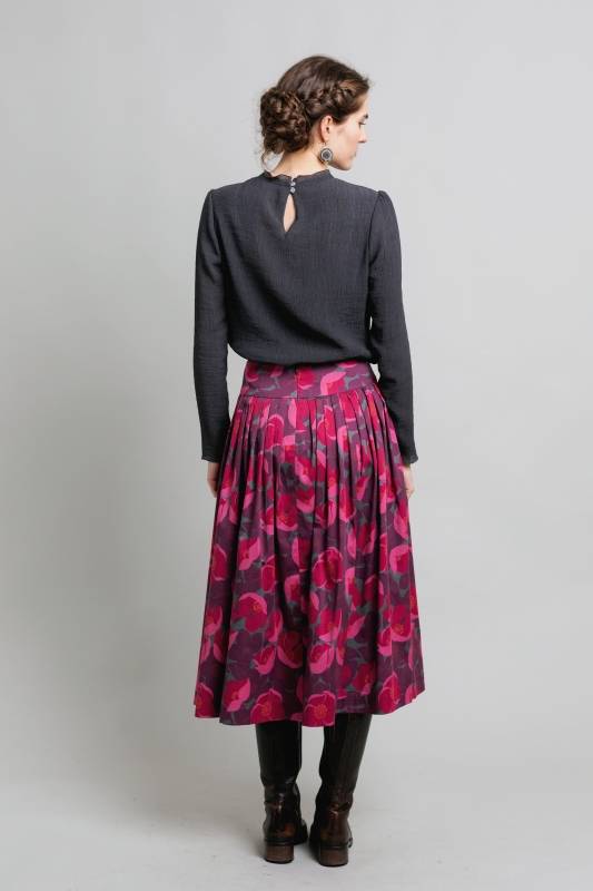Rockmacherin Lucia Romantische Damenbluse aus Viskose-Crêpe Online Shopping
