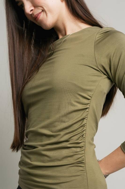 Rockmacherin Malou Langarm-Shirt mit Raffung Preisnachlass
