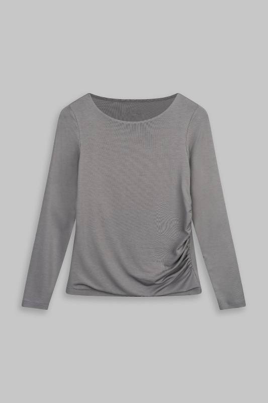 Rockmacherin Malou Langarm-Shirt mit Raffung Saisonschlussverkauf