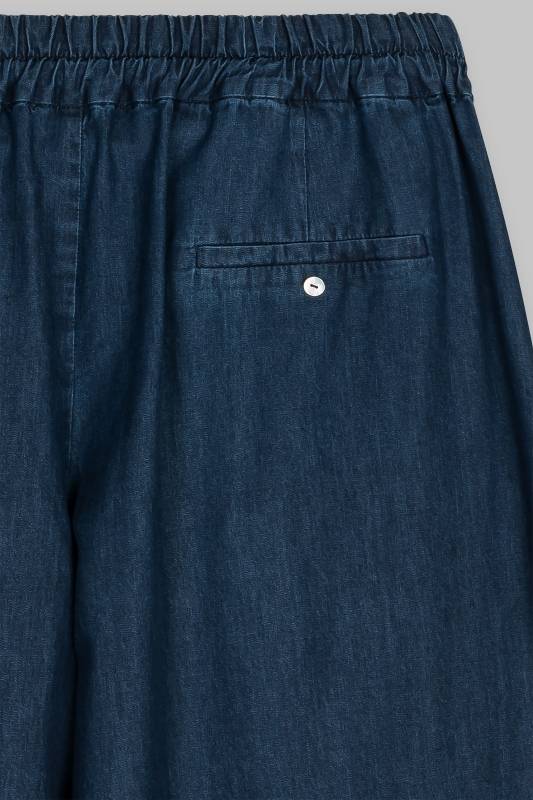 Rockmacherin Sempt Hosenrock aus weichem Denim mit Biesen und Gummizug Neueste Mode