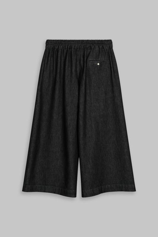 Rockmacherin Sempt Hosenrock aus weichem Denim mit Biesen und Gummizug Online Outlet