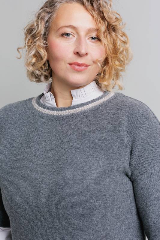 Rockmacherin Ella Trachtiger Strickpullover mit kurzem Arm Kauf eins, bekomm eins gratis