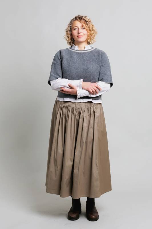 Rockmacherin Ella Trachtiger Strickpullover mit kurzem Arm Kauf eins, bekomm eins gratis