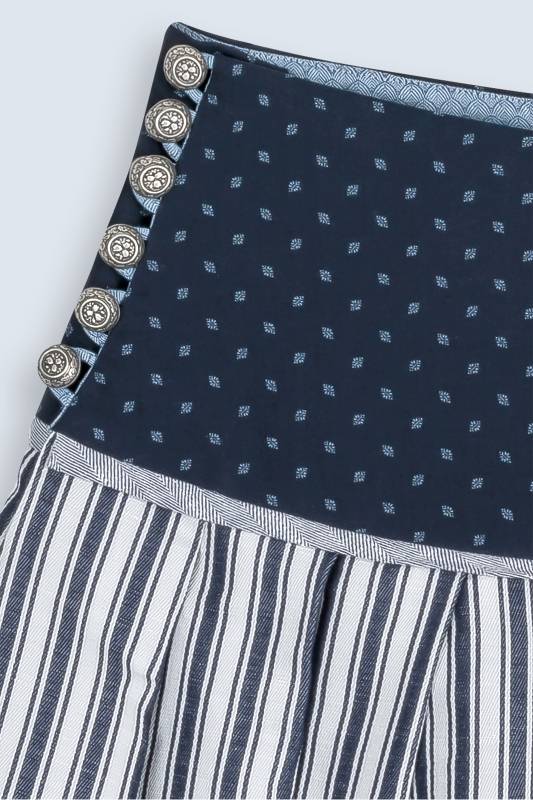 Rockmacherin Liegeschdui trachtenrock für Damen mit Passe und Streifen Wochenangebot