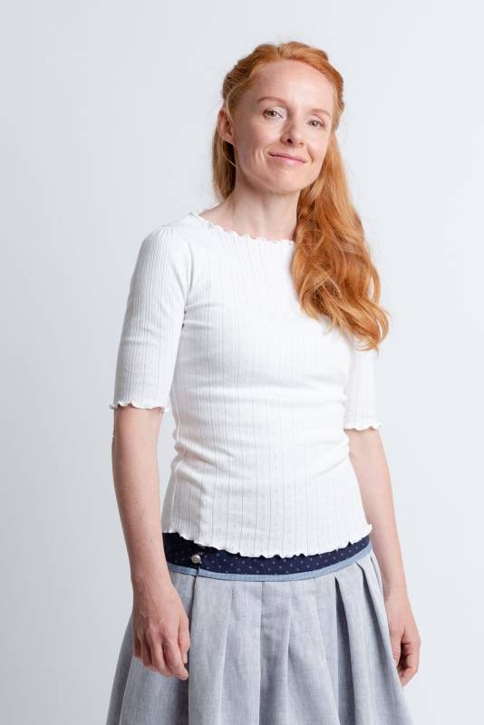 Rockmacherin Mona Trachtenshirt aus Biobaumwolle mit halblangem Ärmel Lagerräumung