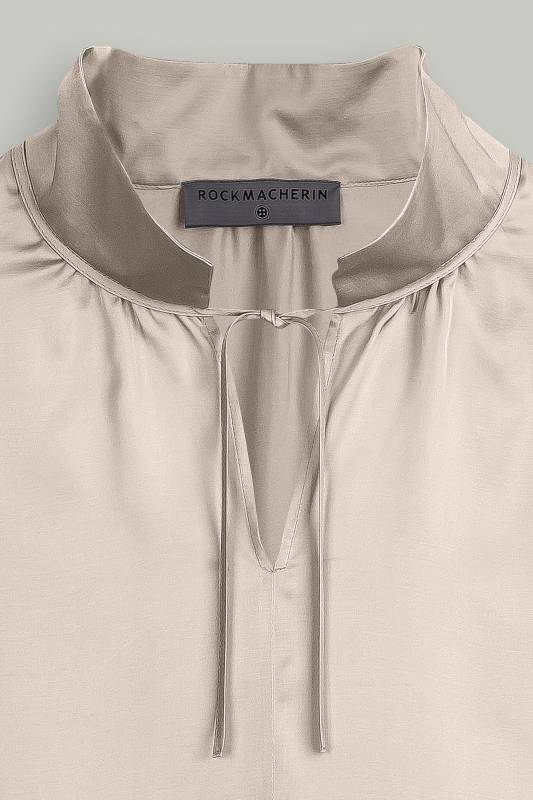 Rockmacherin Hilla Damenbluse oversized aus Viskosesatin Große Rabatte